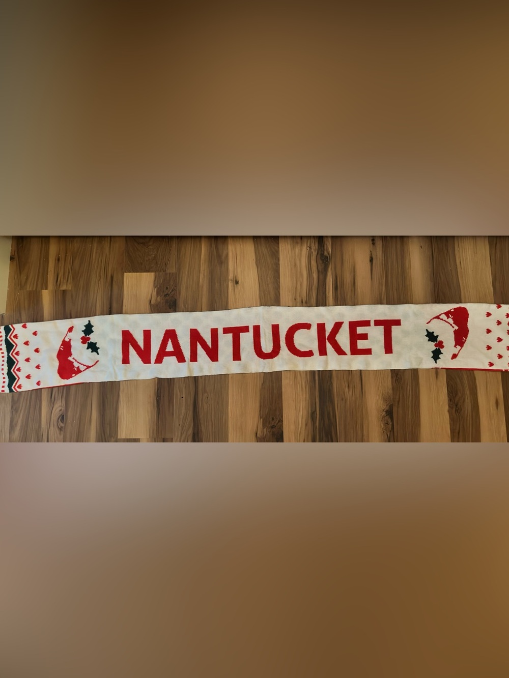 🧣🎄Nantucket Holiday Knit Scarf & Nantucket Joy decor.